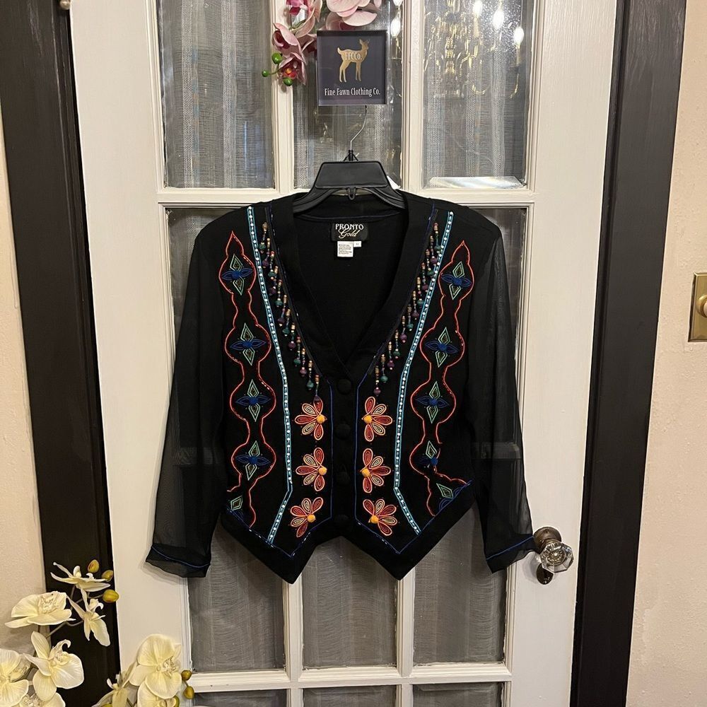 Vintage Boho Beaded Jacket